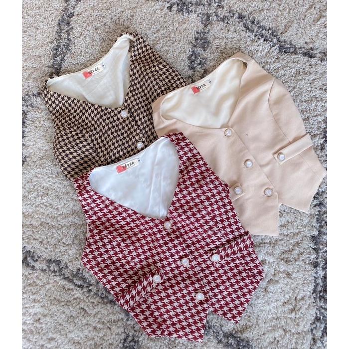 Áo croptop kiểu gile cá tính REVERCLOTHINGS dạ cao cấp Gile Top