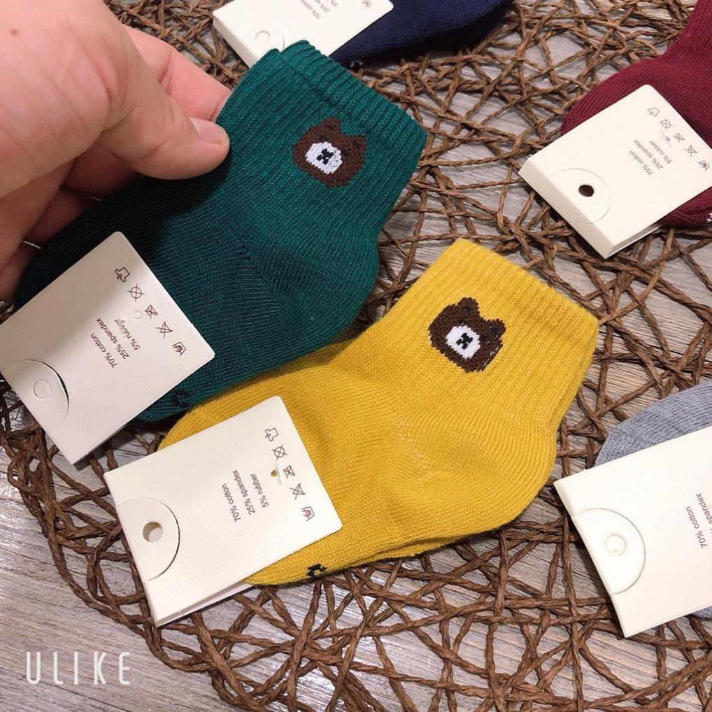 Tất len hình Gấu mềm mịn, co dãn cho bé