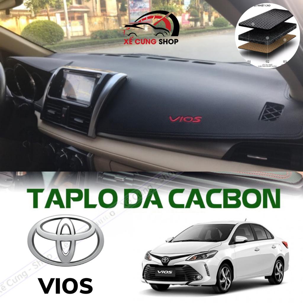Thảm Taplo Da Vân Carbon Xe Vios Đời 2014-2022 Cao Cấp