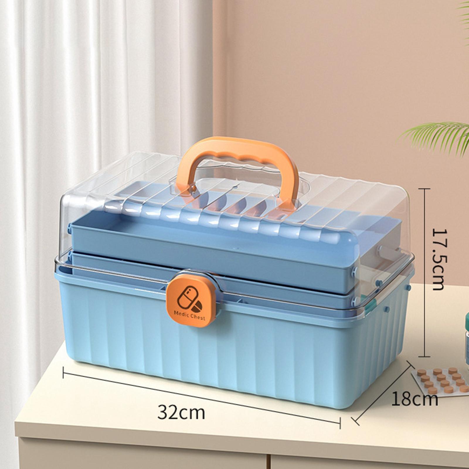 Multilayer Storage Cases Classified Organizer Blue Medium