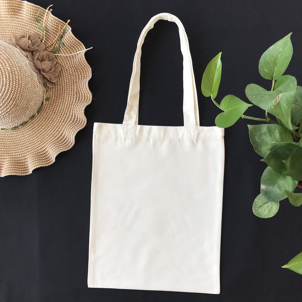 Túi tote màu trắng, túi vải canvas trắng trơn T04