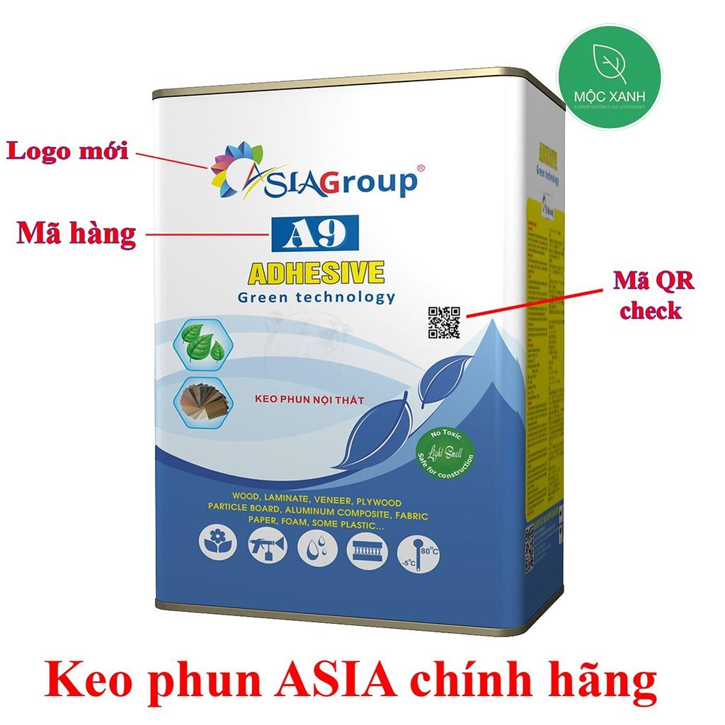 Keo phun dán gỗ công nghiệp Asia A9 (Lon 4L)