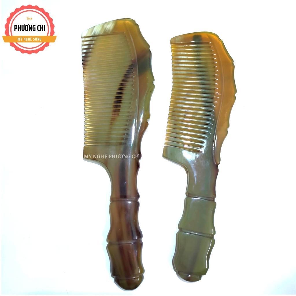 Lược sừng trâu khía trúc trắng nưa đẹp, lược chải tóc gỡ rối massage đầu | Mỹ Nghệ Phương Chi