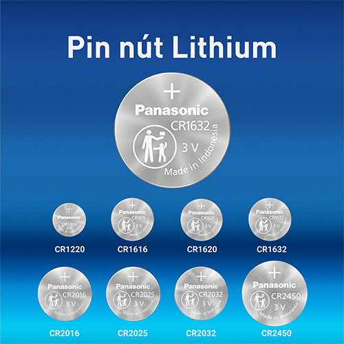 Vỉ Pin nút Panasonic 3V CR-1632/5BN (1 viên/5 viên) - Hàng chính hãng