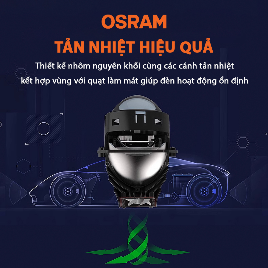 Combo 2 Bóng Đèn Bi LED Advance Hiệu Suất Cao OSRAM LEDPES109-BK LHD 12V 55/60W