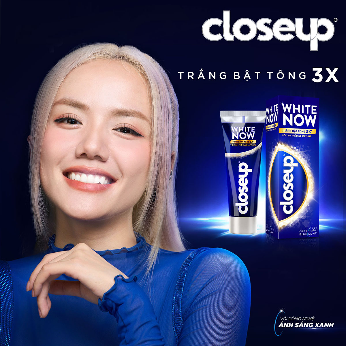 Combo 3 kem đánh răng Closeup Tinh Thể Blue Sapphire 100g