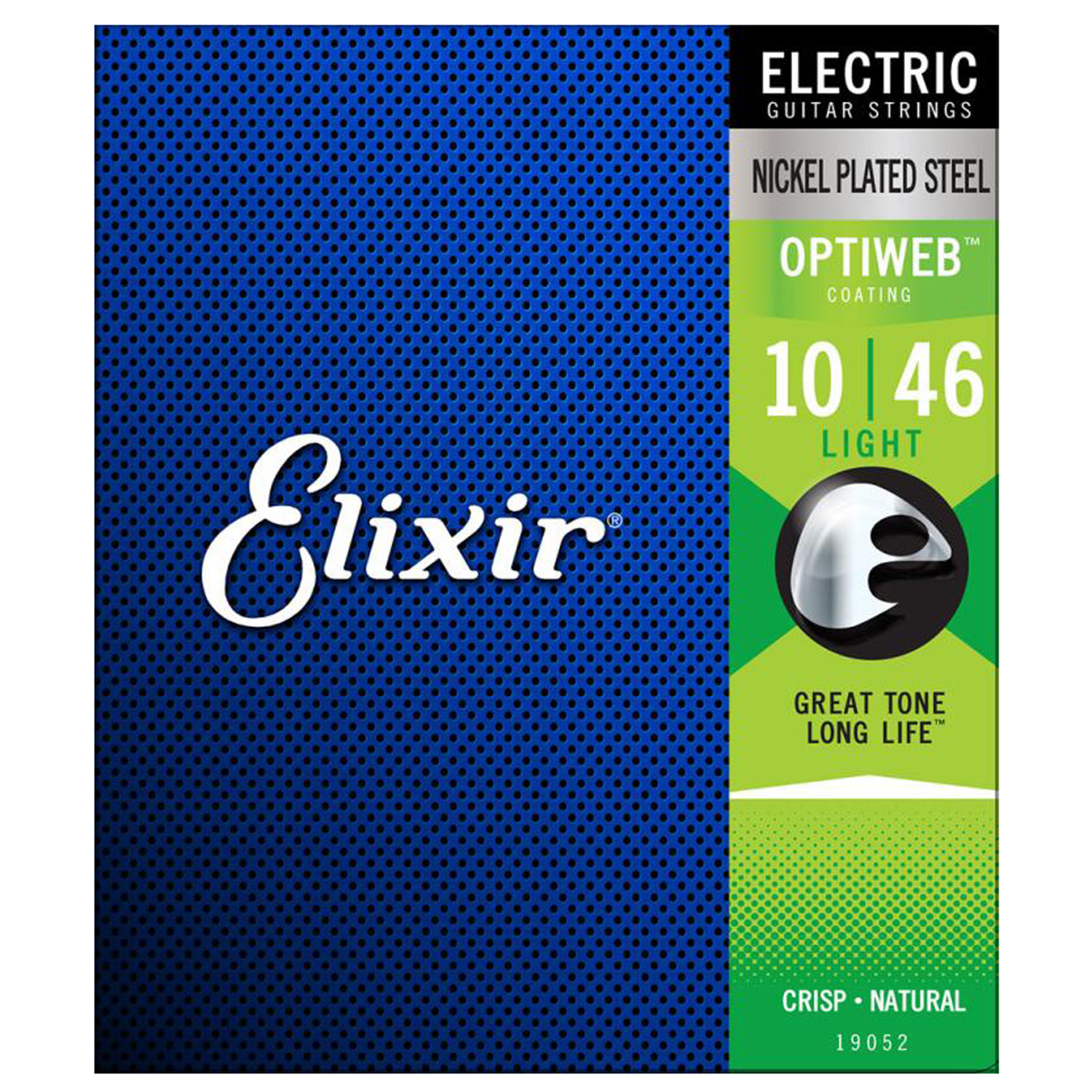 Elixir 19052 - Bộ Dây Đàn Guitar Điện Cỡ 10 (10-46) - Chính Hãng (Electric Strings Phủ Lớp Optiweb) - Kèm Móng Gảy DreamMaker