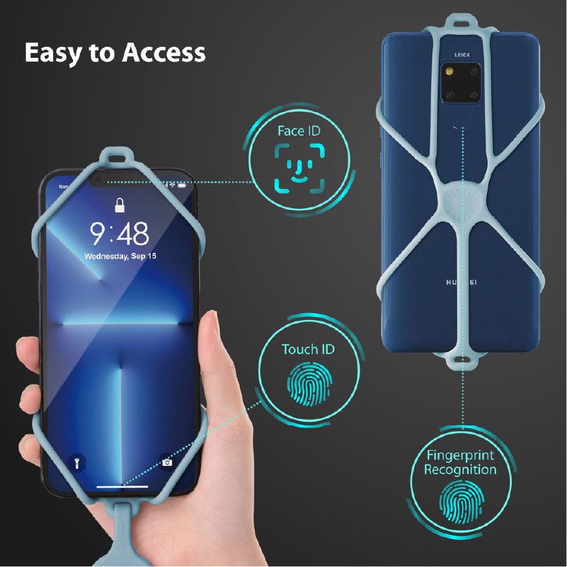 Lanyard PhoneTie 3 hàng chính hãng Bone - Màu Đen