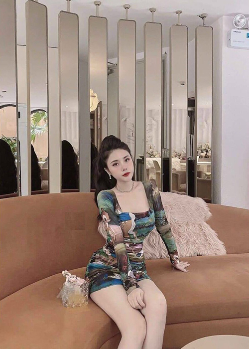Đầm Ôm Body Họa Tiết In 3D Thời Trang