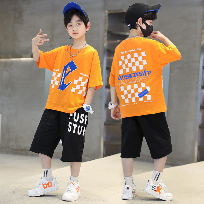 Set bộ quần áo trẻ em mùa hè dành cho bé trai 18-45kg mẫu bộ chữ E. Thiết kế năng động, màu sắc tươi sáng. HA2