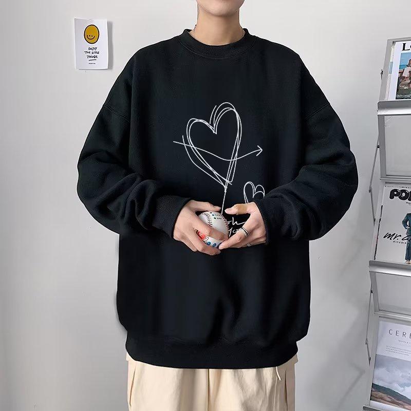 Áo Nỉ Dài Tay Cổ Tròn Form Rộng Họa Tiết Graffiti Size M-3XL Cho Nam