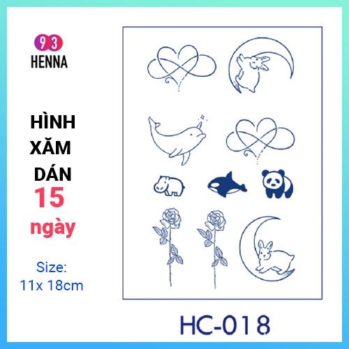 Hình Xăm Dán Tạm Thời Thảo Dược 15 Ngày mã HC018