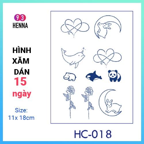 Hình Xăm Dán Tạm Thời Thảo Dược 15 Ngày mã HC018