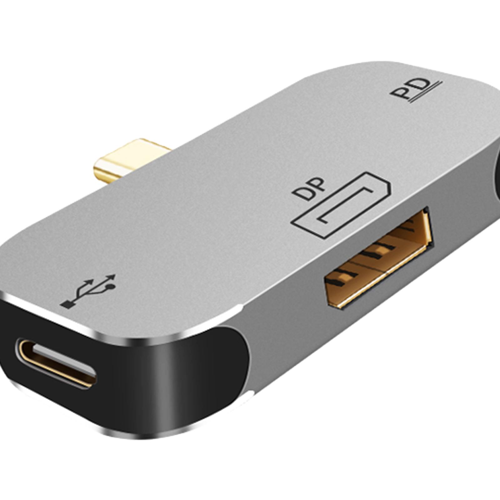 3 in1 Docking Station Type-C DP PD Charging Port Adapter Laptop Computer