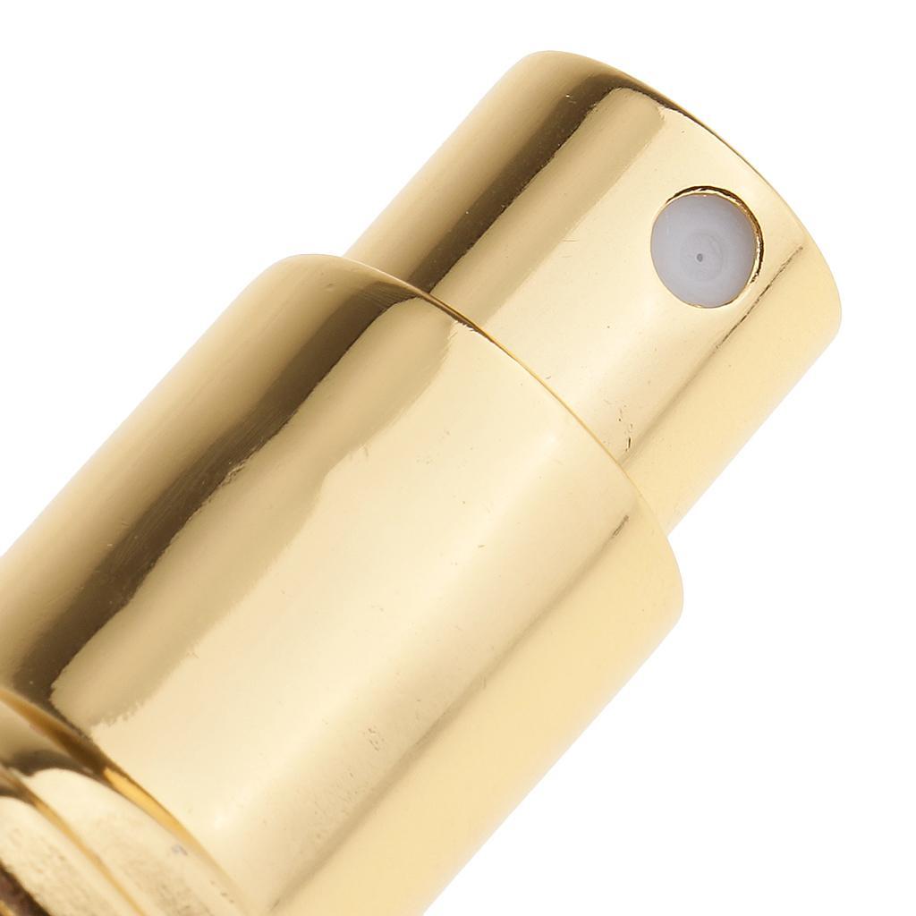 Gold Travel Size Refillable Empty Perfume Atomizer Spray Bottles 12ml 2pcs
