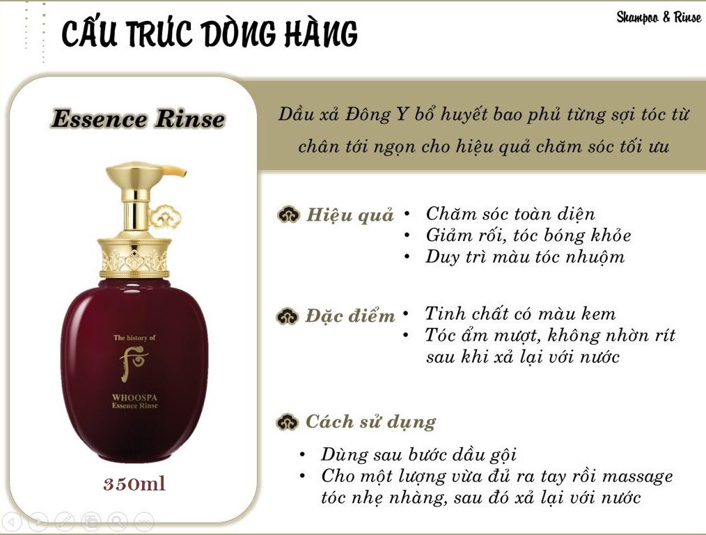 Bộ gội xả whoo The History Of Whoo Spa Shampoo &amp; Rinse