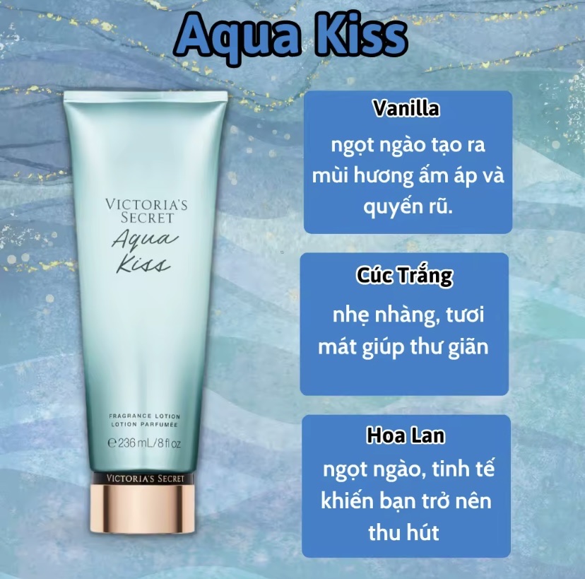 Victoria Secret Aqua Kiss - Body Mist Victoria Secret Aqua Kiss 250ml , Dưỡng Thể Victoria Secret Aqua Kiss 236ml