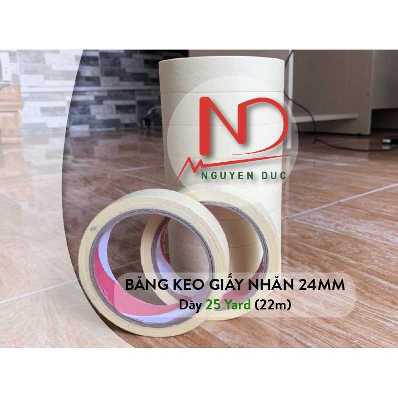 BĂNG KEO GIẤY, BĂNG KEO CHẶN MÀU 2,4F-4,8F 25Y