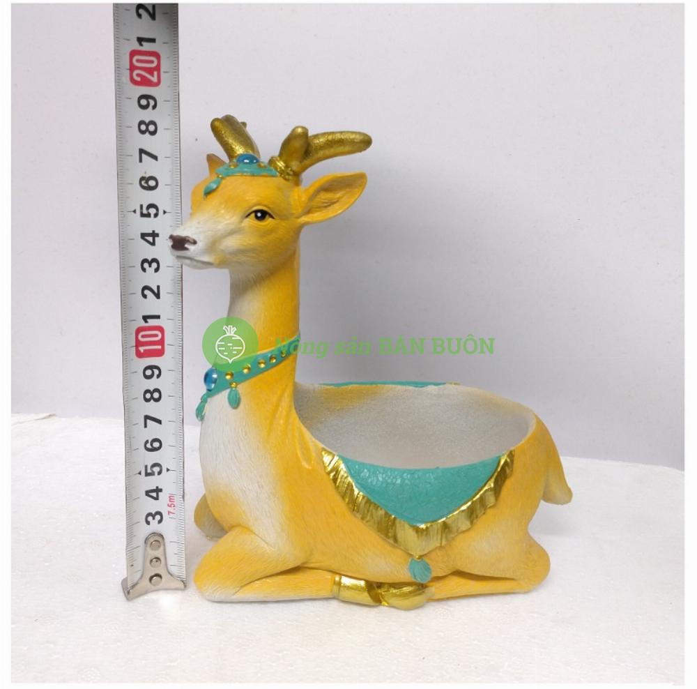 Chậu con Hươu, trồng cây cảnh mini, sen đá, xương rồng, cây để bàn - Chất liệu xi măng thạch cao, siêu bền đẹp, giữ màu bền lâu!