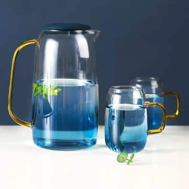 Bộ Ly Thủy Tinh AQUA Trụ Tròn BOROSILICATE Cao Cấp Chịu Nhiệt Cao 6 Sets DECOR LUXURY - Hàng Nhập Khẩu