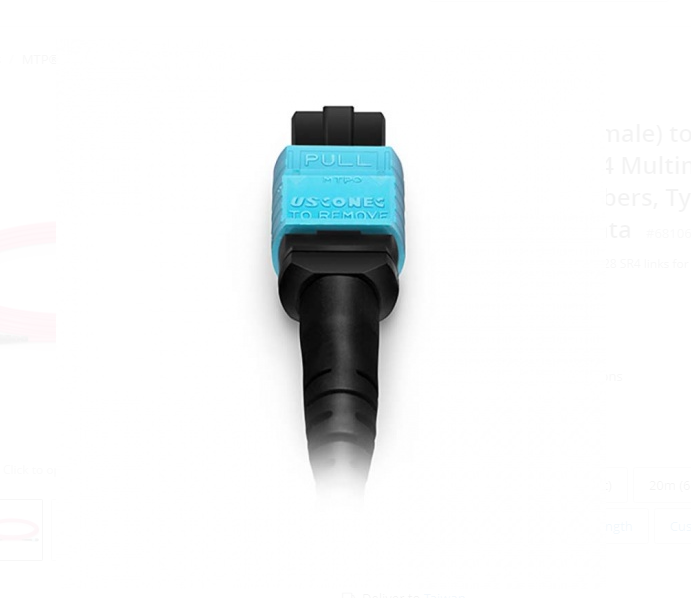 Dây nhảy quang MTP to MTP Female, OM4 Type A, 12 Fibers Elite Trunk Cable sample - Xmethod Network - Hàng chính hãng