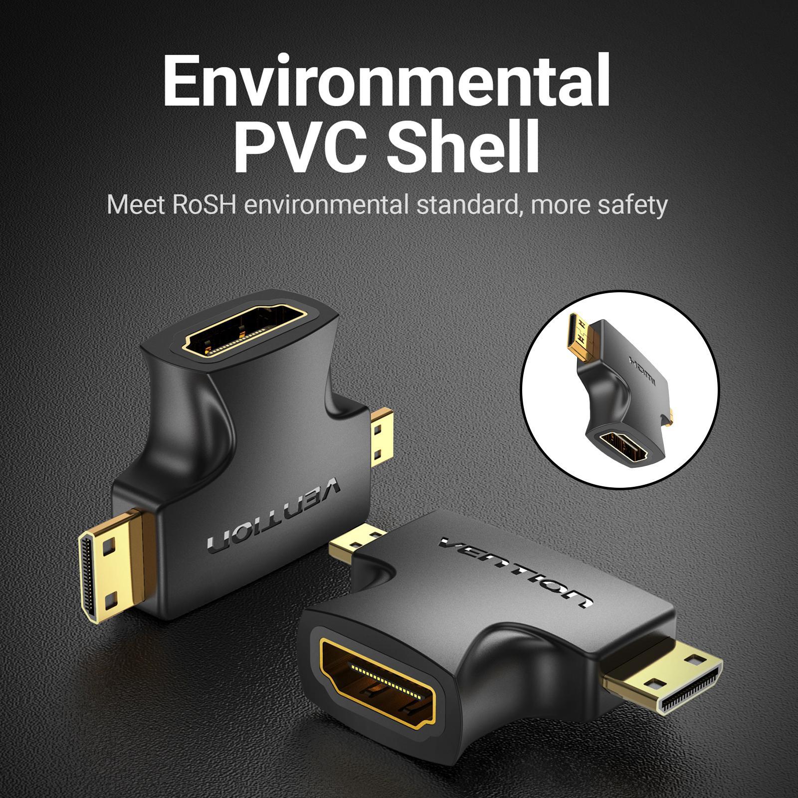 3 in 1 Female to Mini Male & Micro Male Adapter Converter