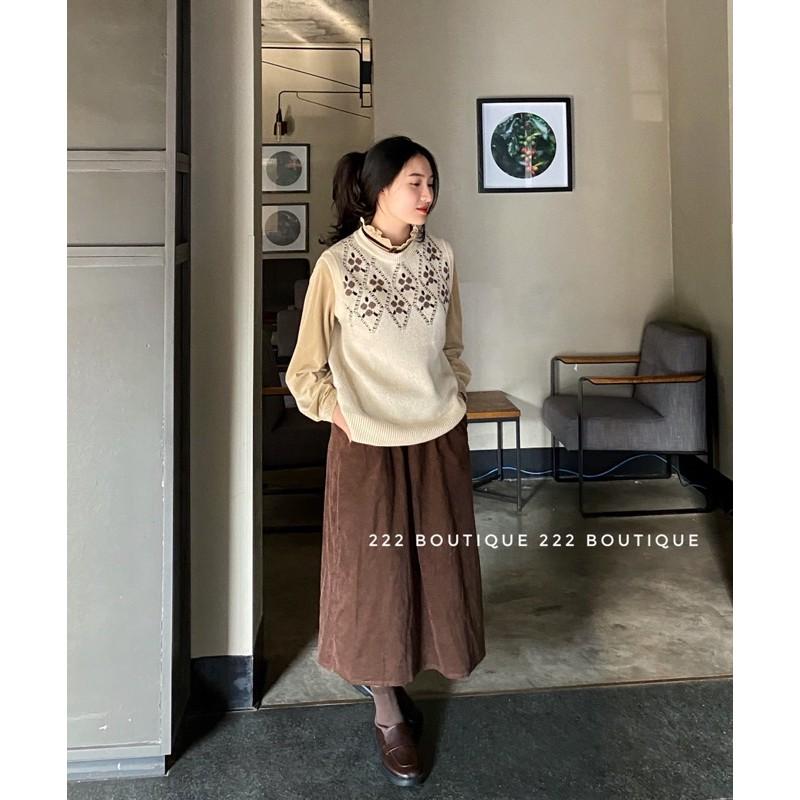 Áo gile hoạ tiết