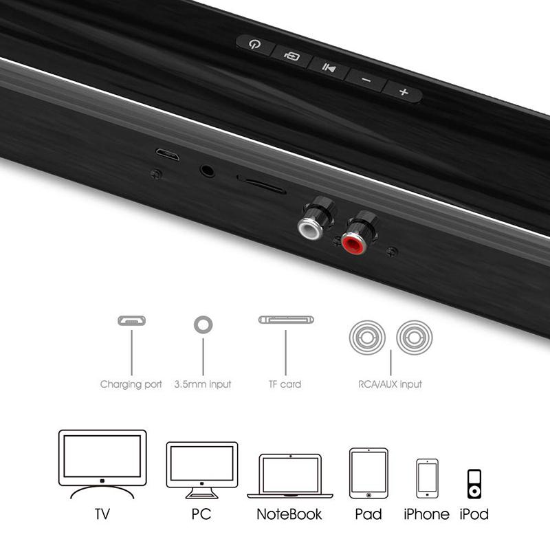 40W Loa Bluetooth Rạp Hát Tại Nhà Loa Siêu Trầm Điều Khiển Từ Xa Hồng Ngoại Tivi Soundbar Di Động Đài Echo Treo Tường Khuếch Đại Trung Tâm Âm Nhạc Color: BS28A