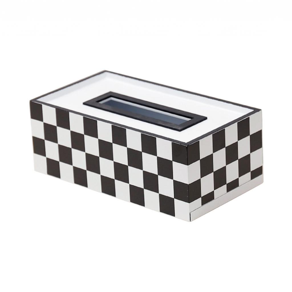 Wooden Tissue Box Cover Holder Case Paper Dispenser for Bathroom Bedroom