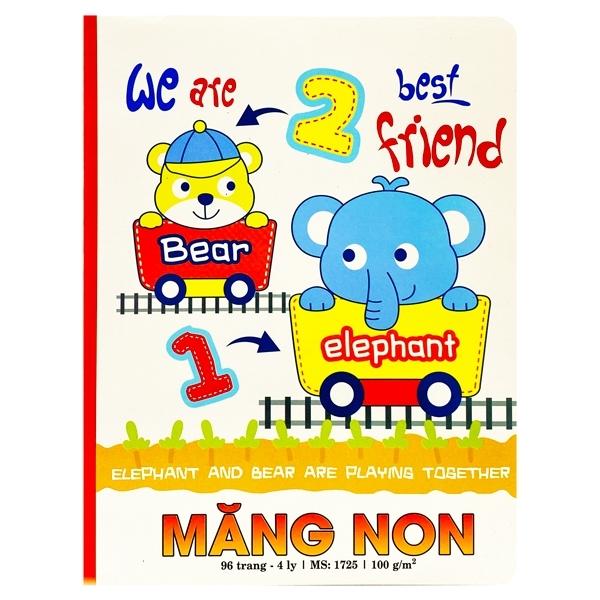 Vở Măng Non 4 Ô Ly 96 Trang ĐL 100g/m2 - Hải Tiến 1725 (Mẫu Màu Giao Ngẫu Nhiên)