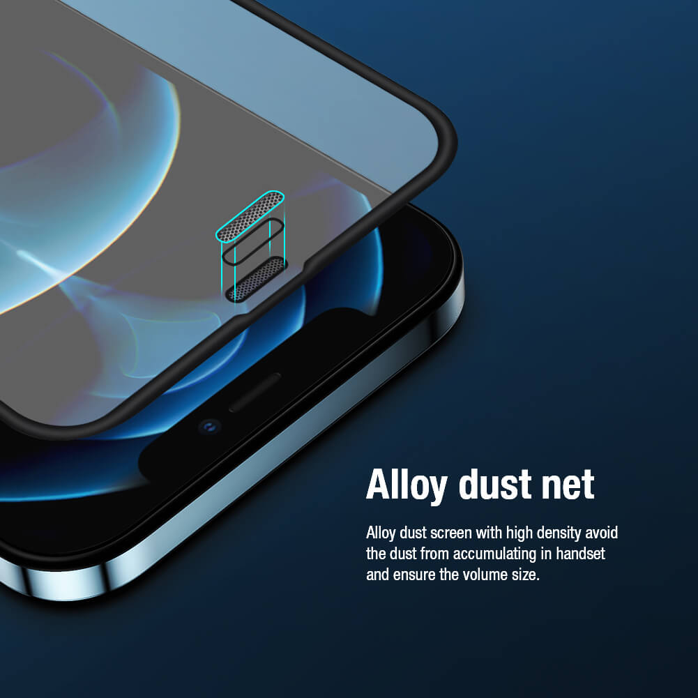 Miếng dán kính cường lực full 3D cho iPhone 12 6.1 inch / iPhone 12 Pro hiệu Nillkin Amazing PC Ultra Clear mỏng 0.33mm, bảo vệ full viền, hiển thị full HD, bảo vệ màn loa, kính AGC Nhật Bản - hàng nhập khẩu