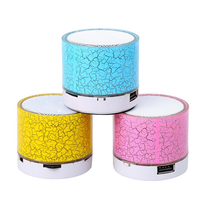 Loa Bluetooth Loa không dây mini Crack LED Thẻ TF Loa siêu trầm USB Loa Bluetooth MP3 Âm thanh nổi Máy nghe nhạc Màu sắc: Vàng