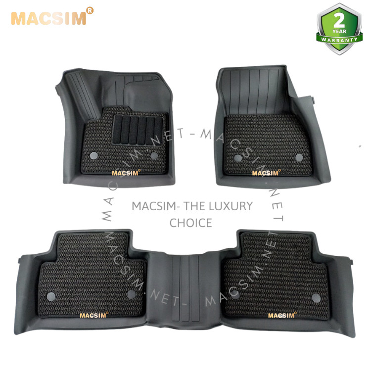 Hình ảnh Thảm lót sàn 2 lớp xe ô tô LANDROVER EVOQUE 2020-2022 Nhãn hiệu Macsim 3W chất liệu nhựa TPE đúc khuôn cao cấp - màu đen