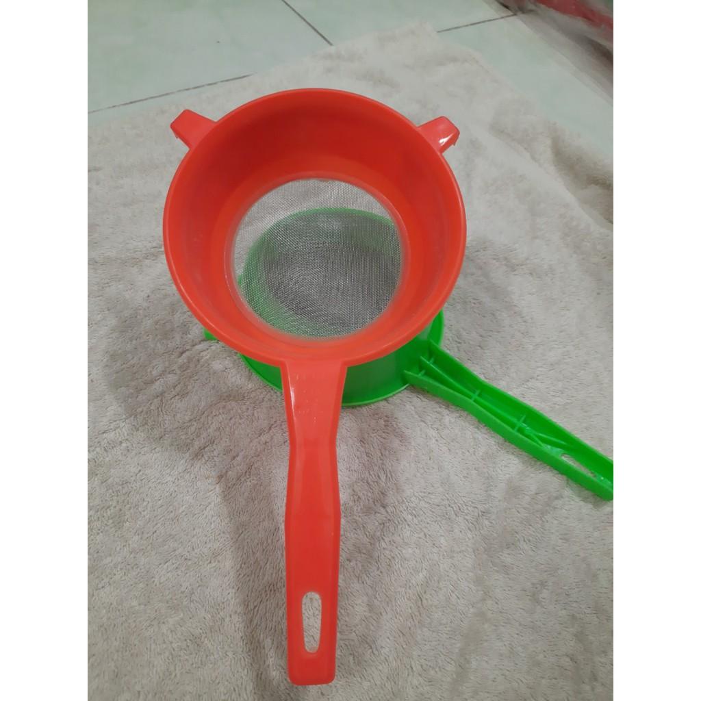 Rây bột nhựa, rây lọc thực phẩm cán nhựa 16cm