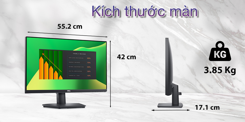 Màn hình máy tính Dell E2423H 23.8 inch FHD VA 60Hz - Hàng chính hãng