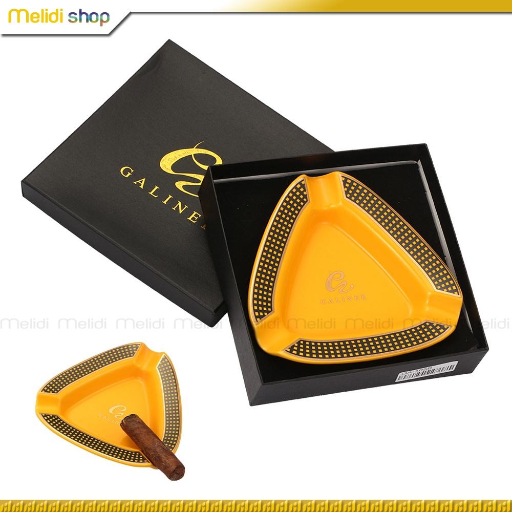 GALINER M03 - Gạt Tàn Cigar 3 Điếu Lớn, Chất Liệu Sứ Cao Cấp, Phong Cách Châu Âu Sang Trọng (cigar ashtray)