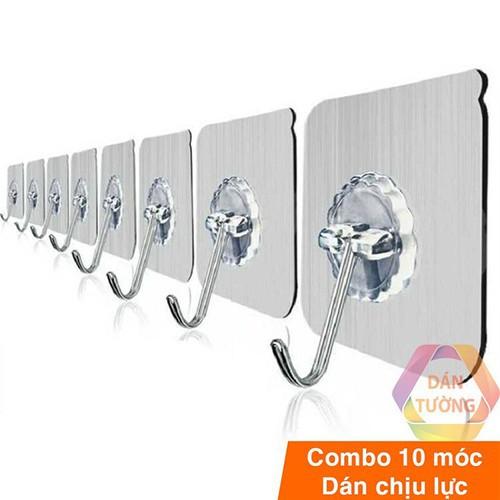 Móc Dán Tường Trong Suốt Chịu Lực Tốt Combo 10 Chiếc