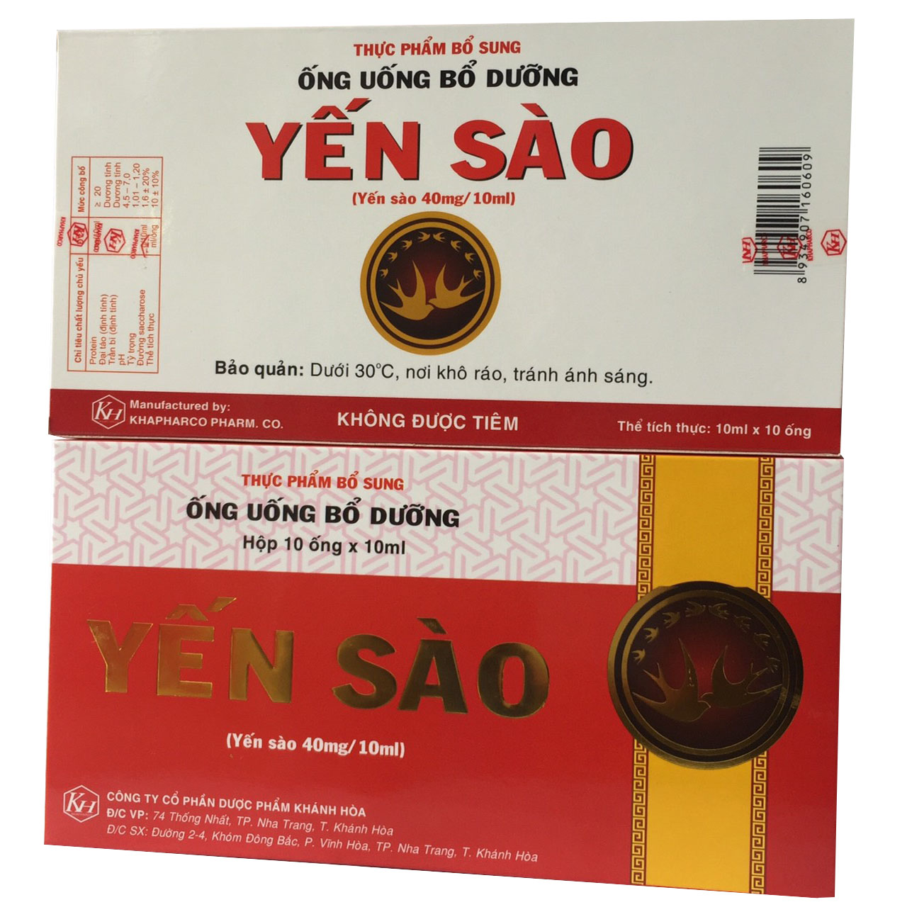 Combo 2 hộp Ống yến sào Khánh Hòa (20 ống x 10ml)