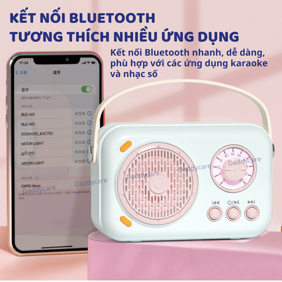 Loa hát karaoke mini bluetooth cho bé kèm mic hàng chính hãng Mideer Versatile singalone microphone