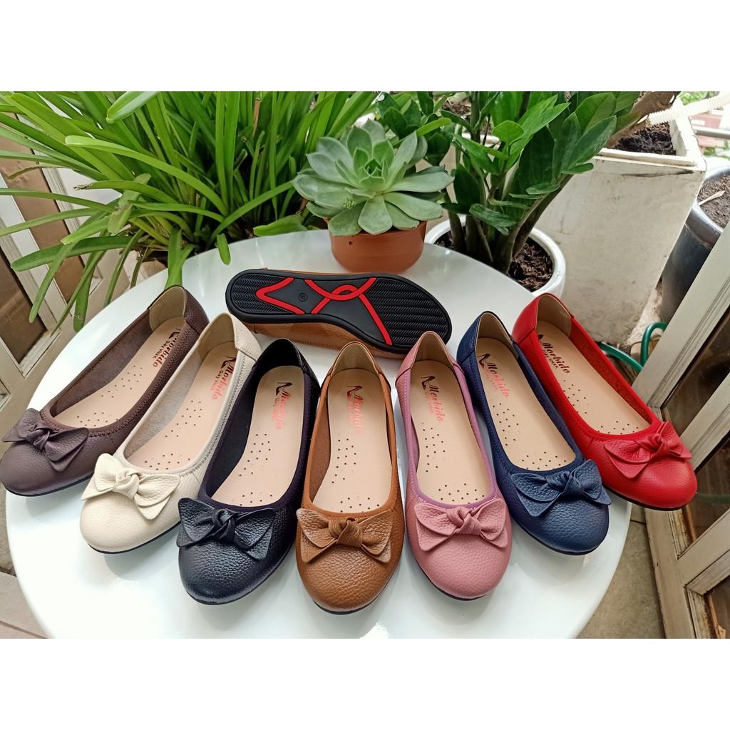 Giày Búp Bê Đế Bệt Mũi Tròn M306 G̳I̳Á̳ ̳X̳Ư̳Ở̳N̳G̳ Da Bò Thật SIÊU ÊM SIÊU BỀN