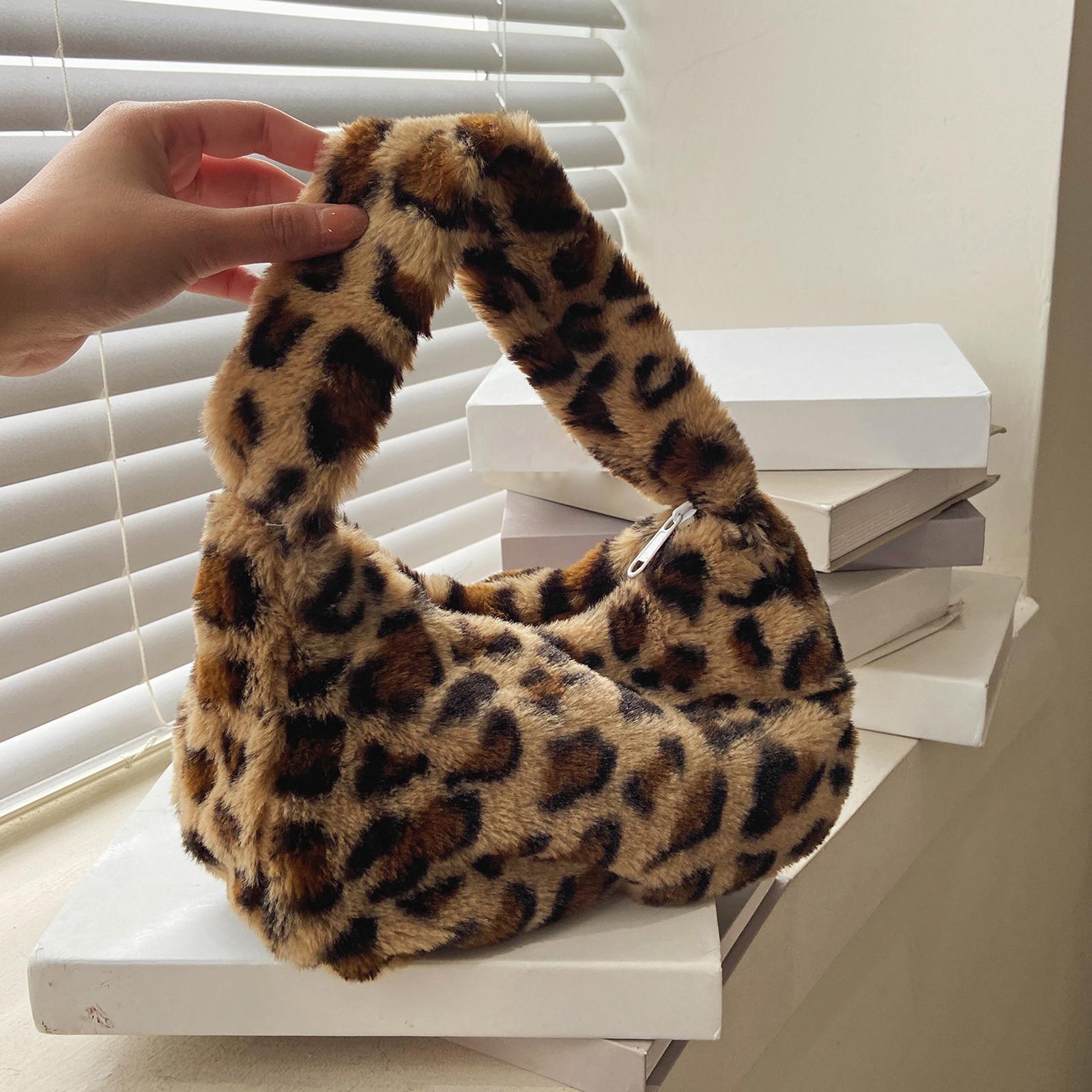 Trendy Women Plush Shoulder Bag Shopping Bag Big Capacity Ladies for Work