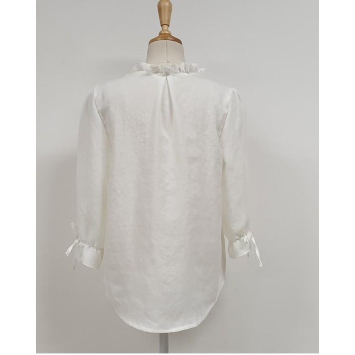 Q2070720 ÁO SƠ MI NHÚN BÈO CỔ