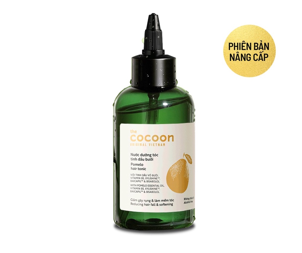 Bộ serum tóc bồ kết, vỏ bưởi Herbario 30ml + Nước dưỡng tóc tinh dầu bưởi Pomelo Cocoon 140ml