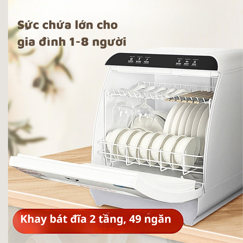 Máy Rửa Chén DZC - W8 Tích Hợp Sấy Khô Và Khử Khuẩn, Máy Rửa Bát Đĩa