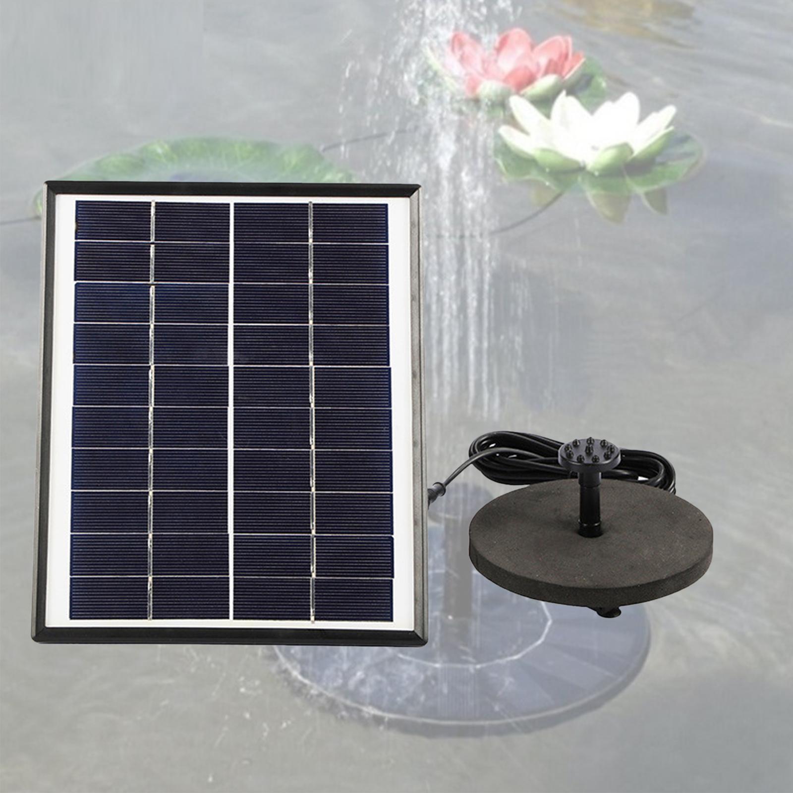 Solar Fountain Pump 12V 5W 200L/H Solar Pond Pump for Garden Pool Pond Aquarium