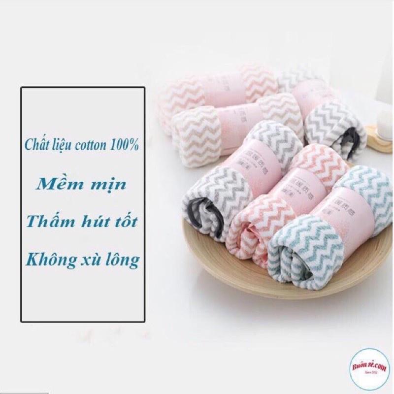 Set 5 Khăn Mặt Lông Cừu Xuất Hàn Cao Cấp Siêu Mền Mịn Thấm Hút Tốt