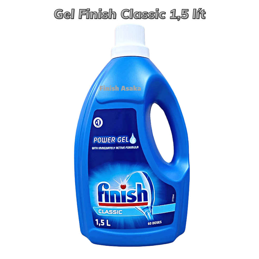 Combo Rửa bát Finish : Nước làm bóng chai 1150ml, Gel classic can 1,5 lít, Muối hộp 4 kg - Chính Hãng.