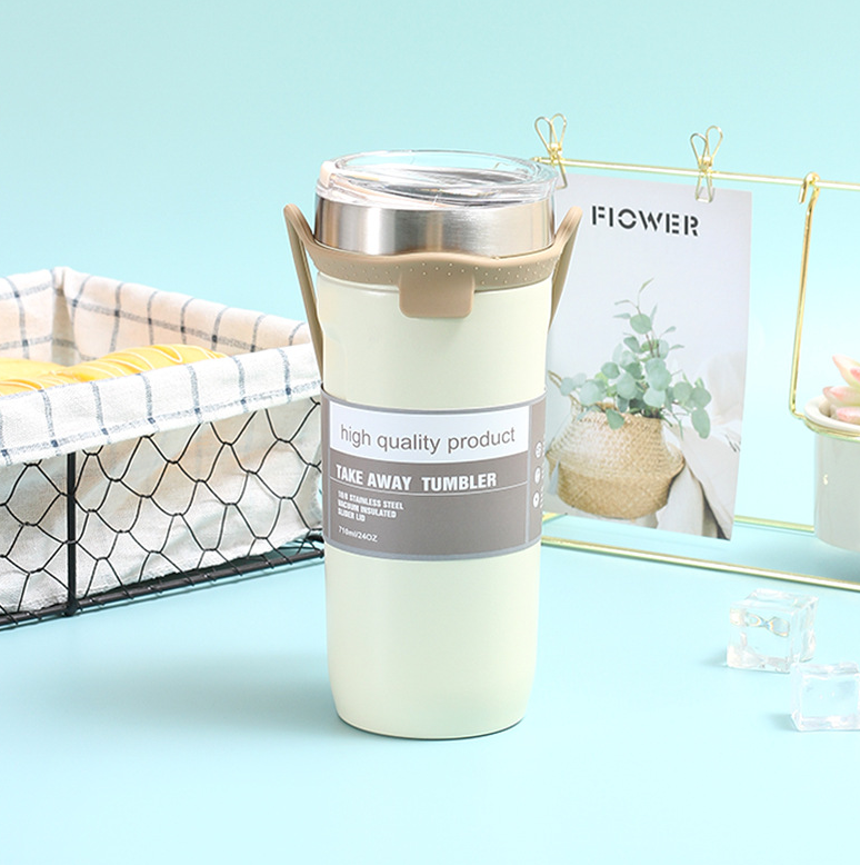 Ly giữ nhiệt kèm quai xách 710ml mang đi du lịch-HT