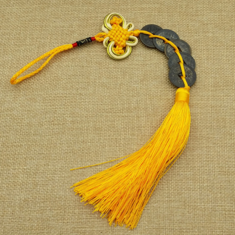 Chuỗi Tiền Xu Ngũ Đế, đồng tiền may mắn, đồng xu phong thủy cầu Tài Lộc 206574 - 5 xâu