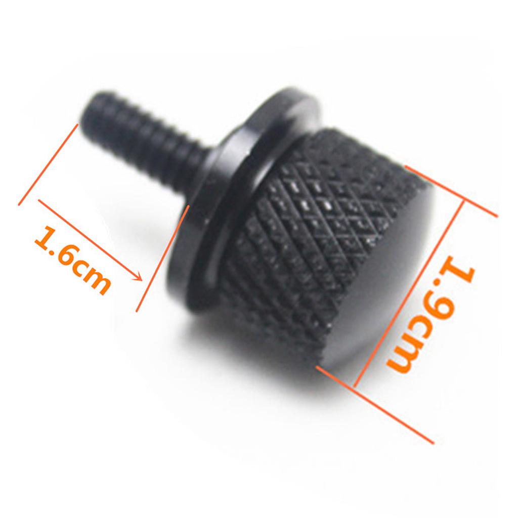 4x1/4" CNC Seat Mount Bolt Screw Cap For Harley Dyna Sportster Black